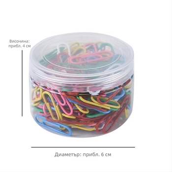 U-образна метална клип за хартия с дизайн за отметки, Kaledi, в кутия, модел 1