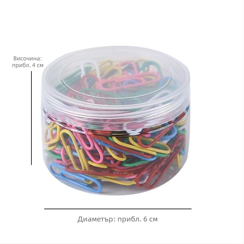 U-образна метална клип за хартия с дизайн за отметки, Kaledi, в кутия, модел 1