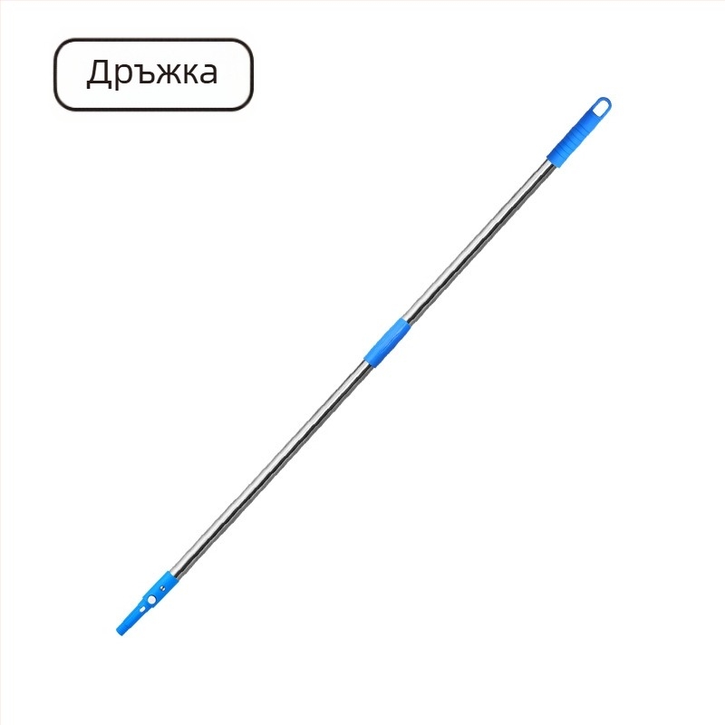 Подов моп комплект с дръжка от неръждаема стомана, глава от памучен конец, марка Daren Su, телескопична дължина 100–120 см