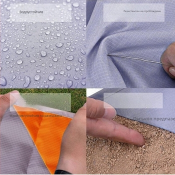 Къмпингова водоустойчива пикникова подложка – полиестер, тегло 150, модел 0-1, за 2 души