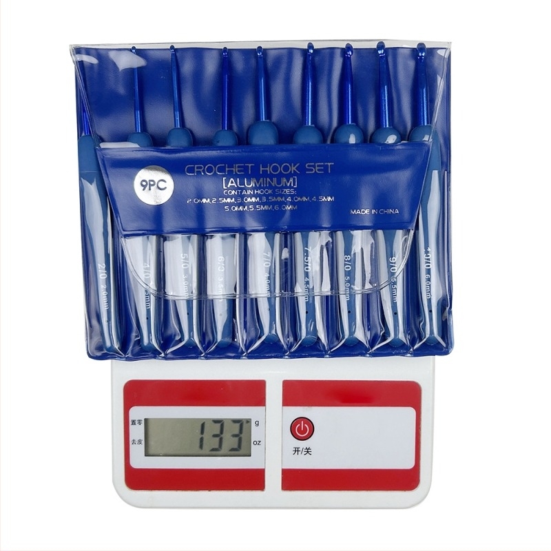 Куки за плетене комплект с TPR мека дръжка, силиконови куки, японски стил, лукс, 500 комплекта, 35 г