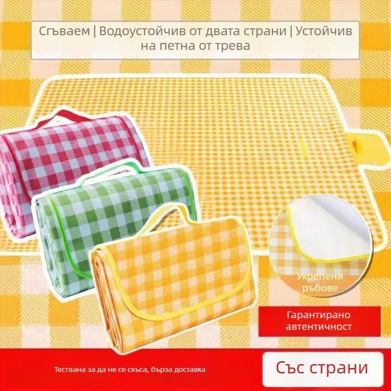 Кемпинг пикник мат, противохлъзгащ, влагоустойчив PE памучен материал, тегло 150 g, подходящ за 1-6 човека