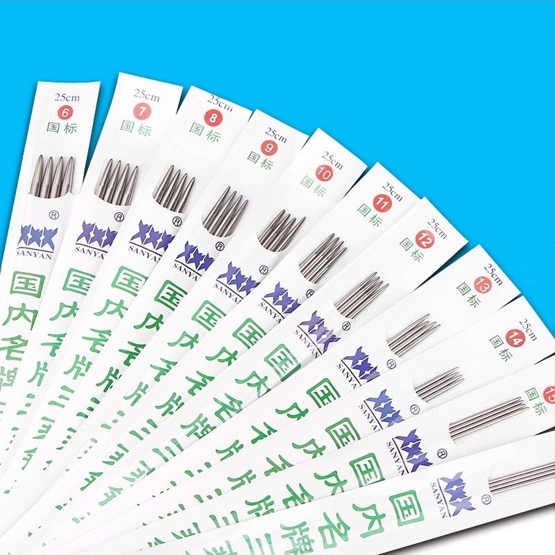 Игли за плетене от неръждаема стомана – прави игли, прост стил, кутия с 1000 чифта, произход Китай, обработка по поръчка налична