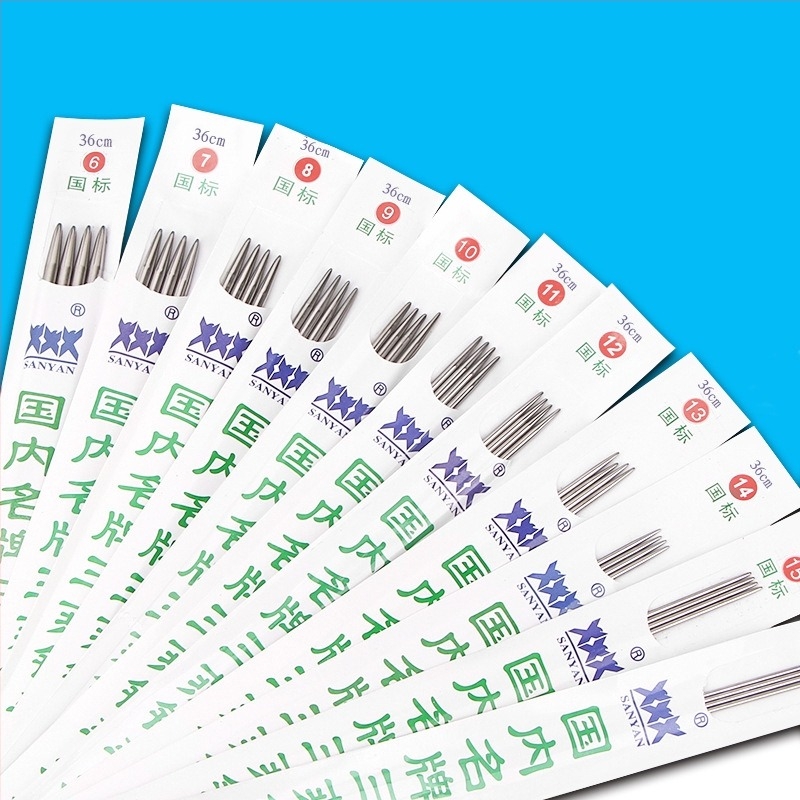 Игли за плетене от неръждаема стомана – прави игли, прост стил, кутия с 1000 чифта, произход Китай, обработка по поръчка налична