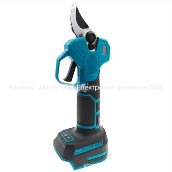 Електрически ножици за подрязване с цифров дисплей, 2.5 cm работен отвор, включени батерия и зарядно.