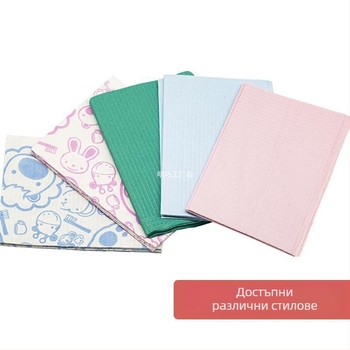 Еднократни подложки за хранене за деца, комплект от 125 броя, хартия от дървесна пулпа, флорални мотиви, квадратна форма