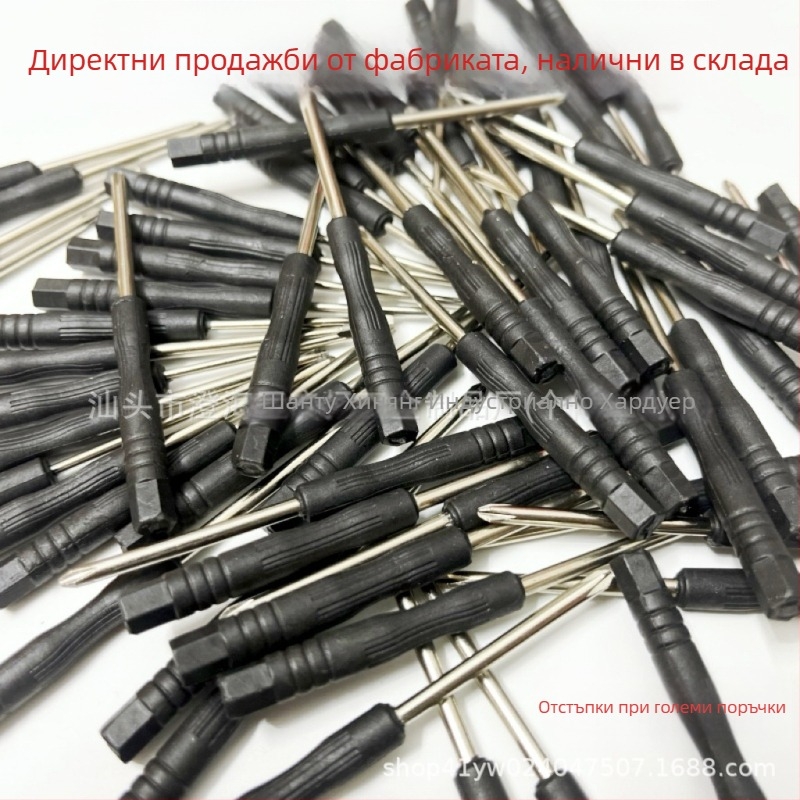 Прецизна микро отвертка с кръстовидна глава, 45# стомана, немагнитна, дръжка ПП, тегло 3.0 g