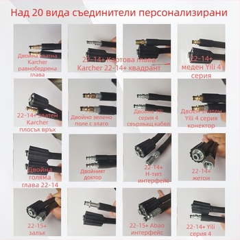 Маркуч за почистване с високо налягане, мек домашен воден пистолет, изходен тръбопровод с защита от експлозиите, PVC/PE материал, тегло 3 кг