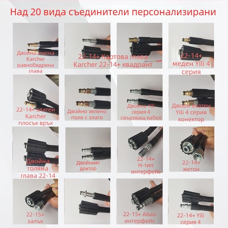 Маркуч за почистване с високо налягане, мек домашен воден пистолет, изходен тръбопровод с защита от експлозиите, PVC/PE материал, тегло 3 кг