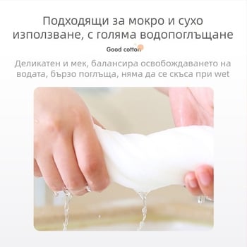 Пътуваща еднократна кърпа за баня за хотели и къщи за гости, дебела и абсорбираща, 99% памук, 1% бамбук, опаковка 180 броя, попиване 0-5 сек