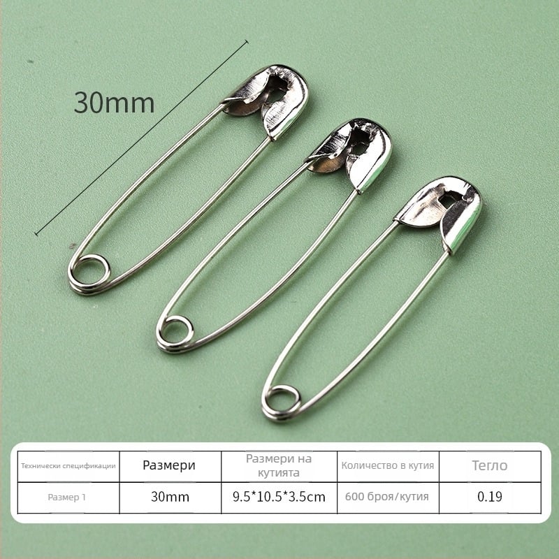 Метален щифт за дрехи, старомоден извит щифт за закопчаване