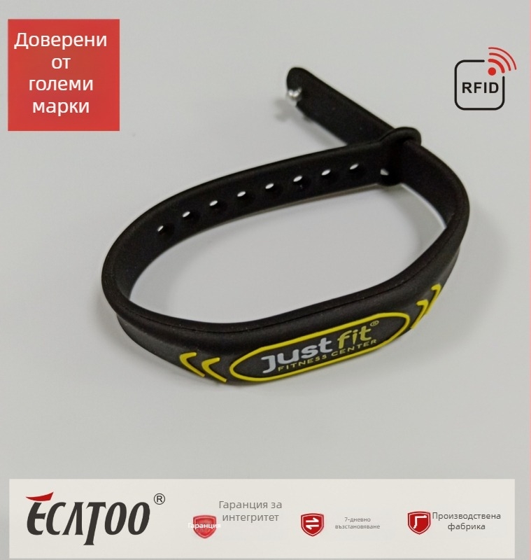 RFID силиконова гривна за контрол на достъпа, висока честота HF 13.56MHz, IC карта умна гривна за фитнес и спорт
