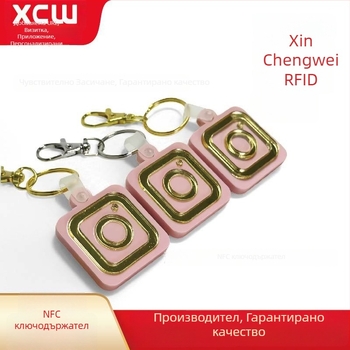 Персонализиран NFC ключодържател, висулка, NTAG213 чип, акрил, за социални медии