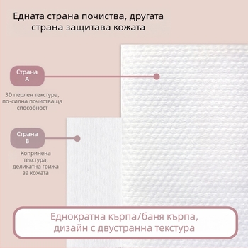 Еднократна кърпа за баня от микрофибър за салони и хотели, Ten joyful, самостоятелно опакована, бърза абсорбция 0–5 сек, основа от нетъкан текстил, персонализирана