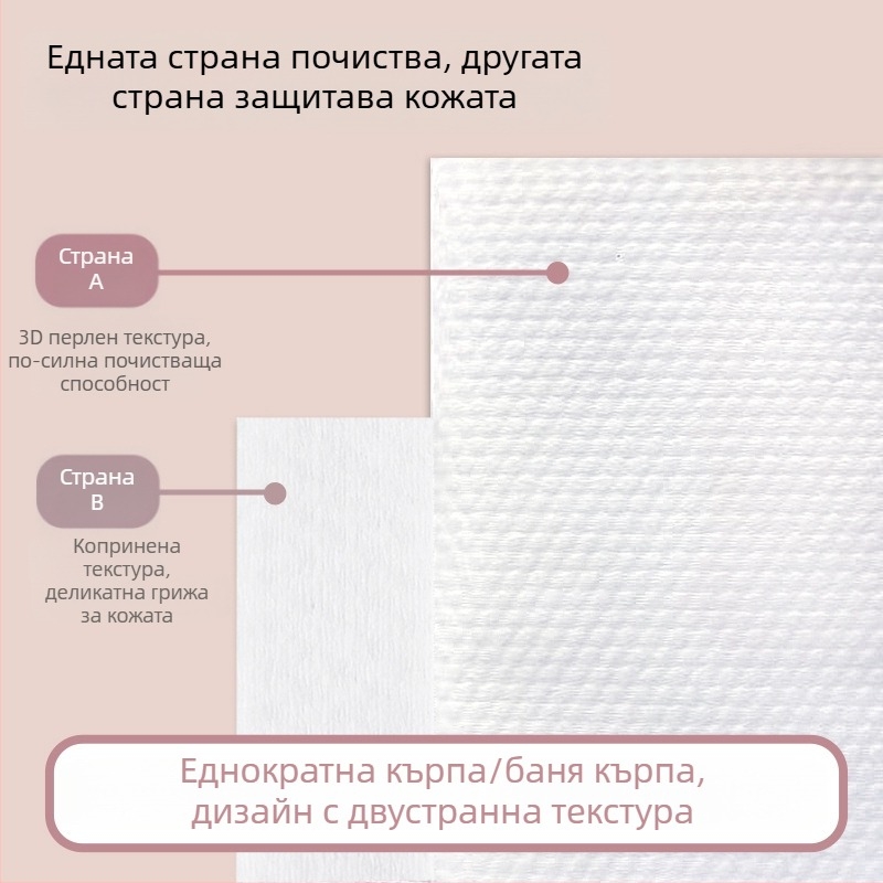 Еднократна кърпа за баня от микрофибър за салони и хотели, Ten joyful, самостоятелно опакована, бърза абсорбция 0–5 сек, основа от нетъкан текстил, персонализирана