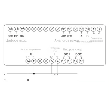 Еднофазен цифров електромер за измерване на честота Mt-DB140S90-F; измерва честотата в електрическата мрежа; диапазон на измерване 45-65 Hz; входен сигнал 0-400; монтаж на панел