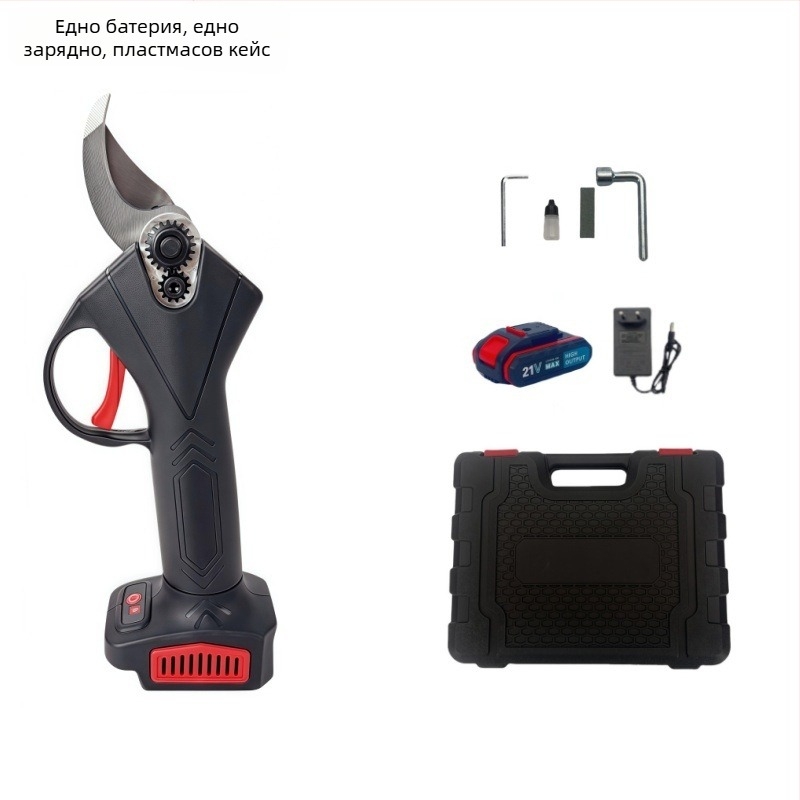 Безжични ножици за подрязване на клони с презареждаема литиева батерия, 21V, за клони (диапазон 16,8–21V)