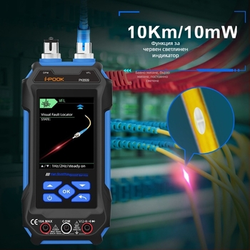 Мултифункционален тестер за мрежови кабели PK8506/PK8508/PK8509 – измерване на дължина на кабела, оптична мощност, POE тест, 5V захранване