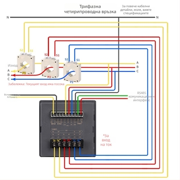Yongnuo 94E-2S мултифункционален дигитален измервателен уред, 220V, 5A, RS-485