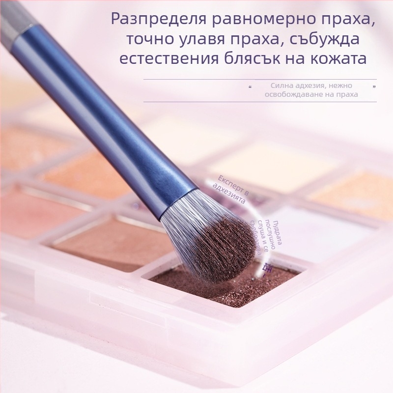 Комплект от 10 грим четки, синтетични влакна, пластмасови дълги дръжки