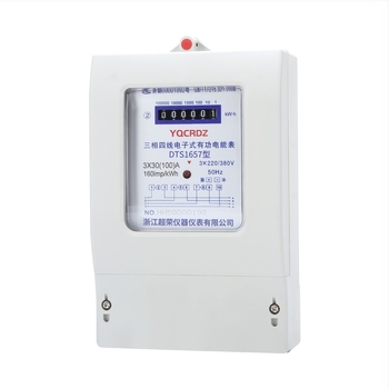 Chaorong дигитален трифазен четириводен електромер със трансформаторен дисплей за мощност, 3x220V/380V