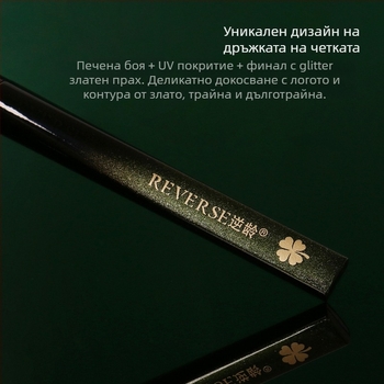 Фондационна четка за грим с плоска глава, портативна, изкуствени влакна, пластмасова дръжка