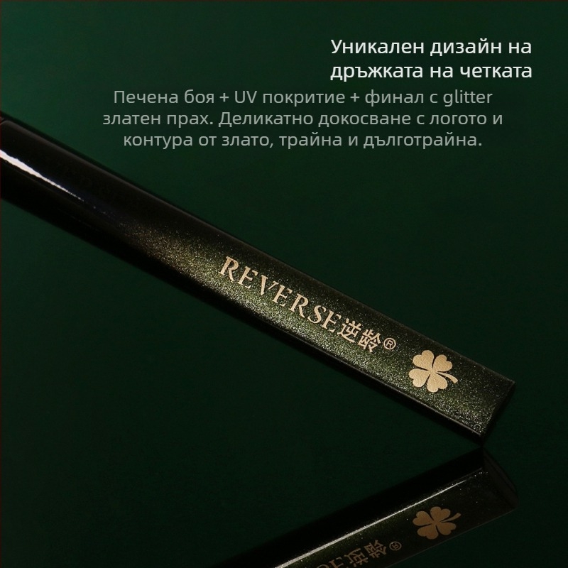 Фондационна четка за грим с плоска глава, портативна, изкуствени влакна, пластмасова дръжка