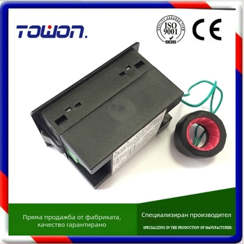 DL85-2042A двоен дисплей, цифров AC волтметър-амперметър, 80-300V, 100A, точност 1%