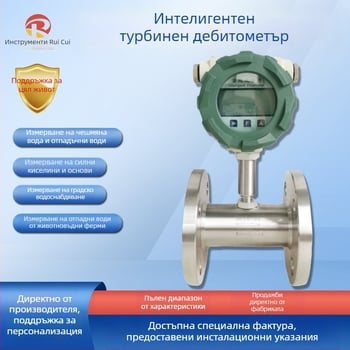 Турбинен дебитомер за течности – Ruitest Instruments, 0-2000 м³/ч, цифров дисплей