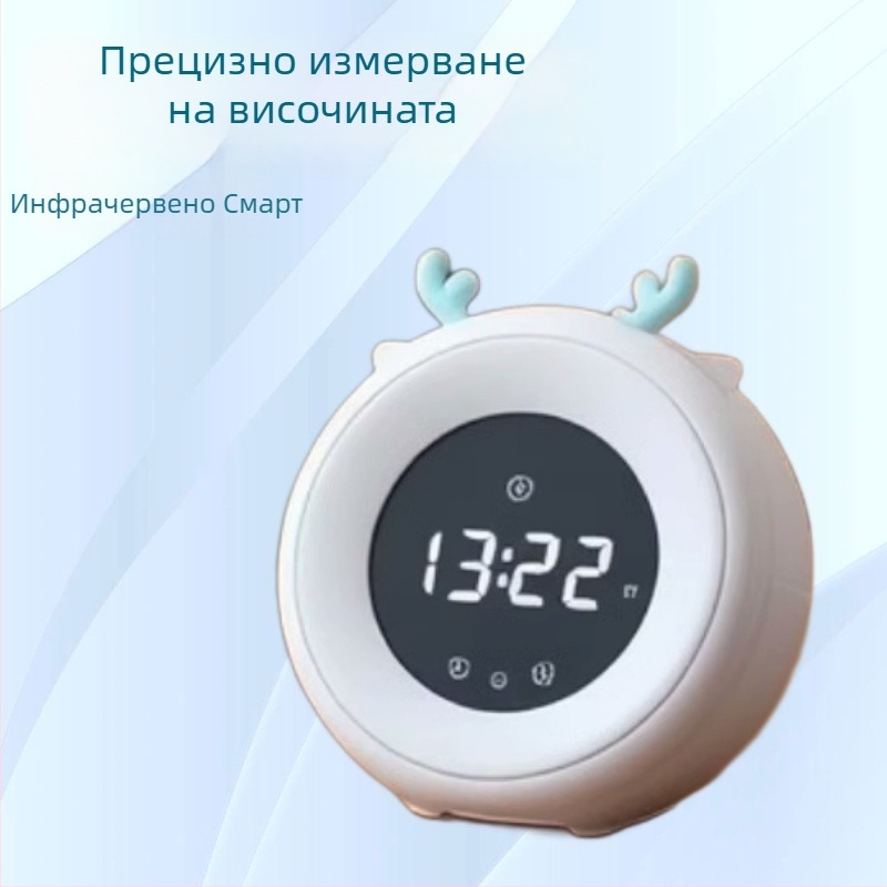 Лидар височина и тегло измерител за деца – интелигентен инфрачервен прецизен електронен измервател с LED дисплей 3 инча, презареждаем, с докосване