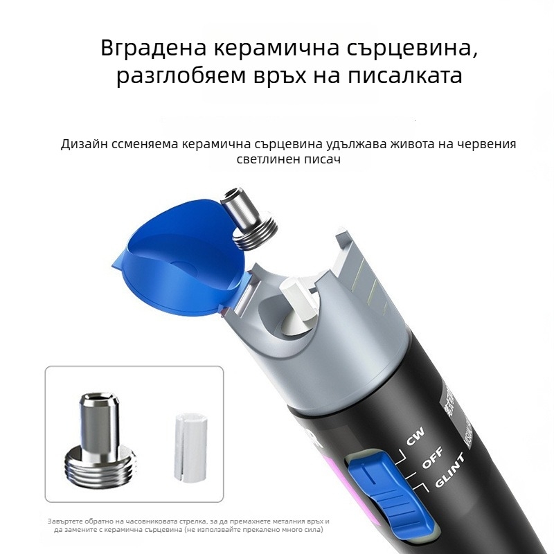 Детектор за оптично влакно и лазерен тестер, модел B2-10, измерване до 10 MW, захранване 5 V, тегло 0,16 кг