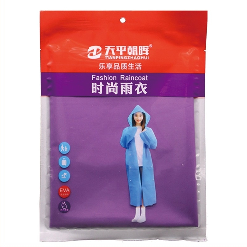Дъждобран пончо, EVA плат, удебелен стил, дебел слой, водоустойчив PVC лепило, за походи
