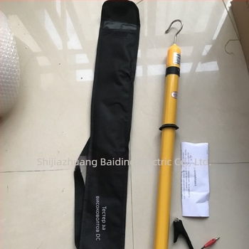 DC високо напрежение електроскоп за метрото – DC-1500V тестова писалка със звуков и светлинен индикатор, електрически тестов пръчка, 6V захранване