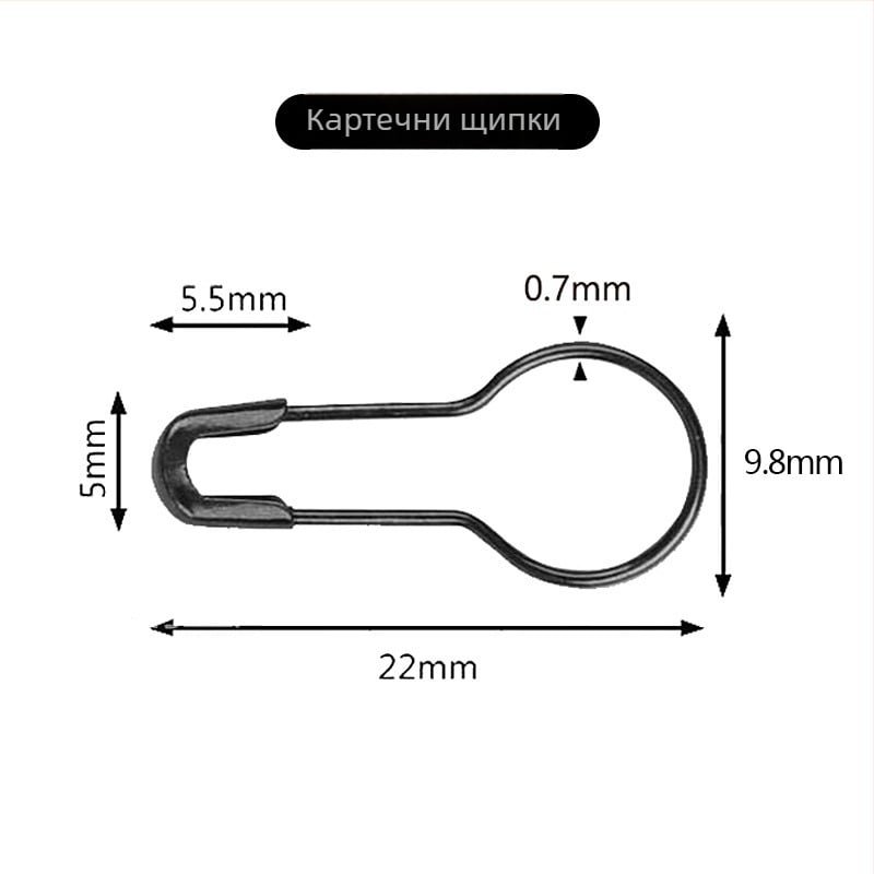 Tiger марка неръждаема стомана грушевиден щифт за безопасност, серия 01, опаковка 1000 броя