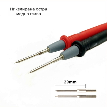 8-в-1 мултифункционален тестов проводник за мултиметър, PVC корпус, сменяеми игли