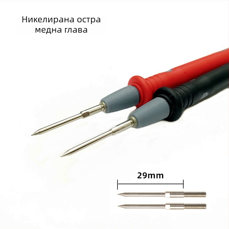 8-в-1 мултифункционален тестов проводник за мултиметър, PVC корпус, сменяеми игли