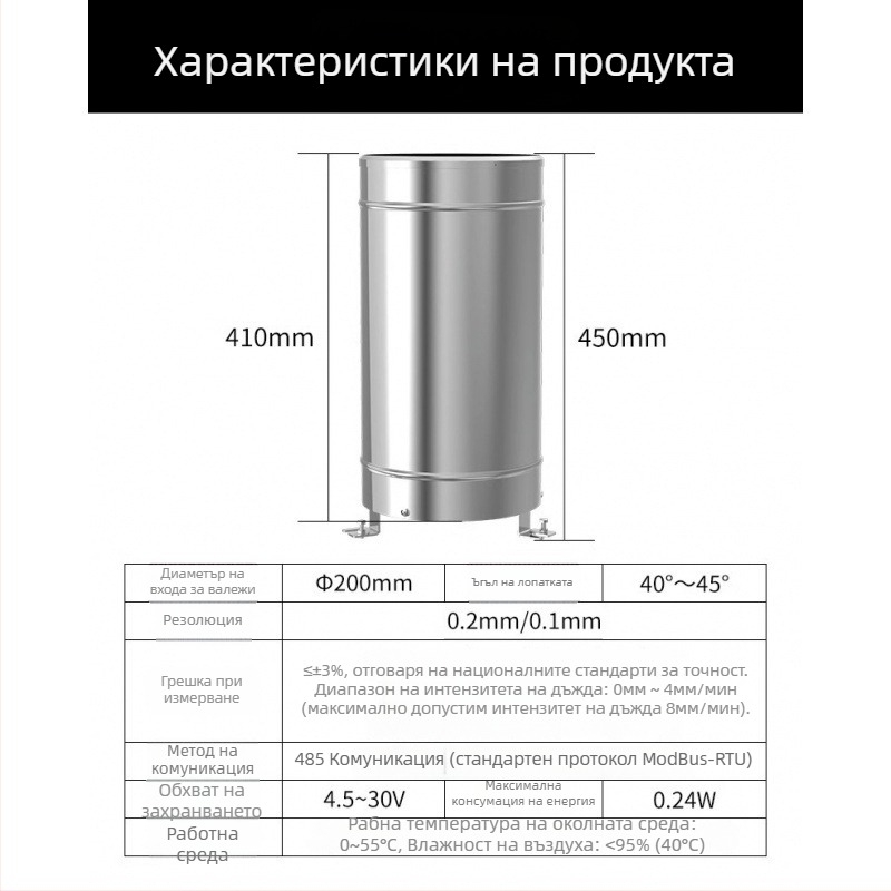 Валежен измервател с накланяща кофа за мониторинг на валежите (Произход: Chongqing; Марка: Anaen; Модел: an001; Внос: Не; Обработка по поръчка: Не)