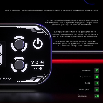 Repairman Detective 3.0 мултиметър – висока прецизност на измерването, дигитален дисплей с три екрана, дълъг живот на батерията, тест за напрежение и капацитет