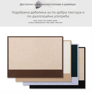 Бамбукова стенна дъска за дисплей, самозалепваща се, без пробиване, модерен минималистичен стил – за фотостена и декорация на стая или студентско общежитие