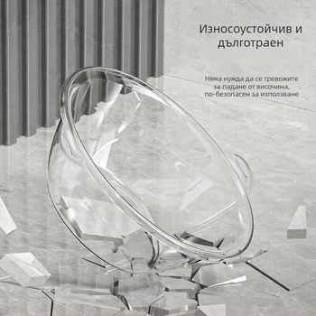 Баланс Чаохуи Прозрачен пластмасов съд за пране с две дръжки — подходящ за миене на дрехи, зеленчуци и плодове, както и за миене на крака и лице (400 г)