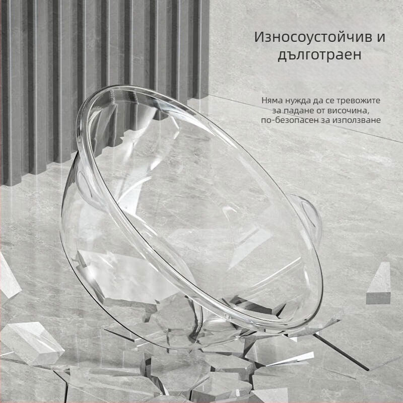 Баланс Чаохуи Прозрачен пластмасов съд за пране с две дръжки — подходящ за миене на дрехи, зеленчуци и плодове, както и за миене на крака и лице (400 г)