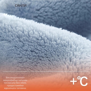 Халат за двойки унисекс с панда бродерия, коралов флийс