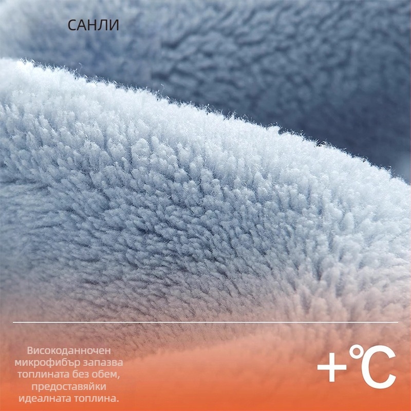 Халат за двойки унисекс с панда бродерия, коралов флийс