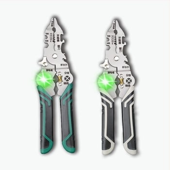 Електрически клещи за обелване на кабели с тестер за напрежение, права глава, тегло 0,17 кг, Hero