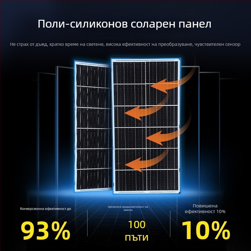 Соларна улична светлина с интегриран дизайн, 30W, IP65 водоустойчива, дистанционно управление, 24–36 ч непрекъснато осветяване