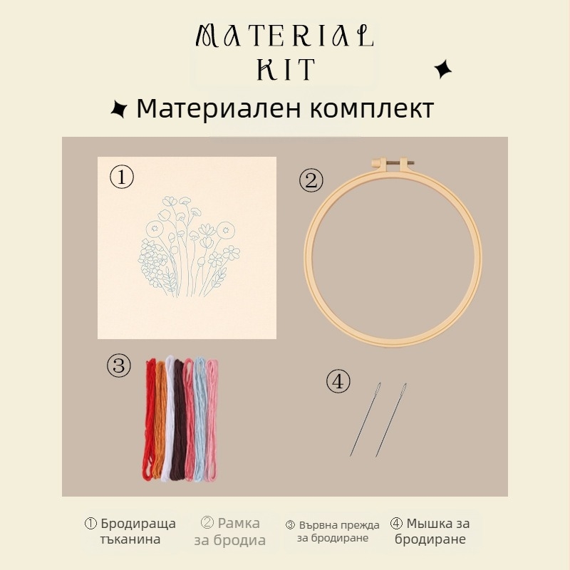 Комплект за бродерия DIY с памучен материал — CX0593, стил модерен минимализъм, подходящ за хол, спалня и кабинет