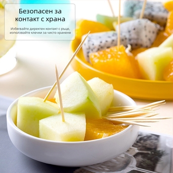 Бамбукови еднократни двустранни зъбни клечки – в кутия, преносими