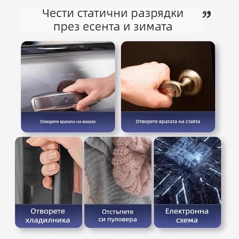 Пластмасов антистатичен разрядник за ключодържател, марка Friendly, мултифункционален статичен разрядник