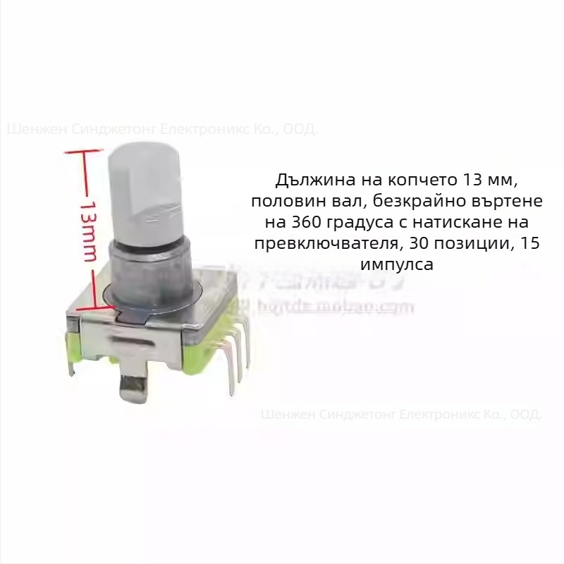 Ljv навигационен потенциометър за звук — копче за автомобилен DVD/радио, въртене 360° с натискане