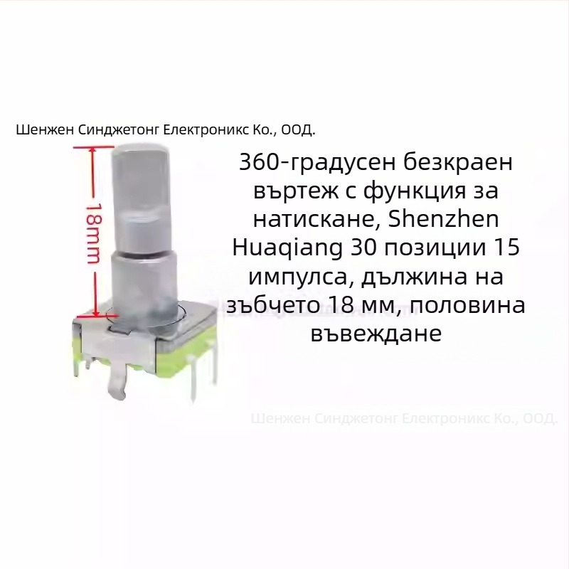 Ljv навигационен потенциометър за звук — копче за автомобилен DVD/радио, въртене 360° с натискане